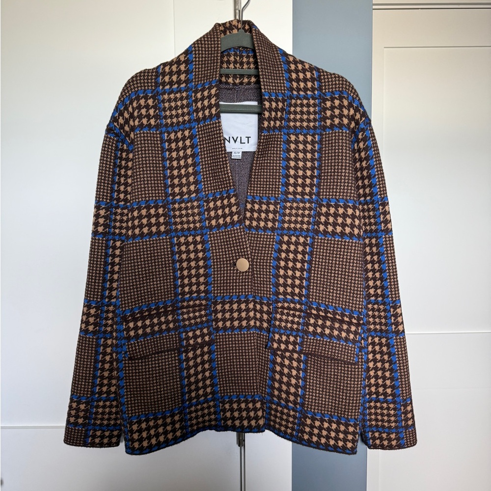 Anthropologie NWOT Plaid Sweater Jacket